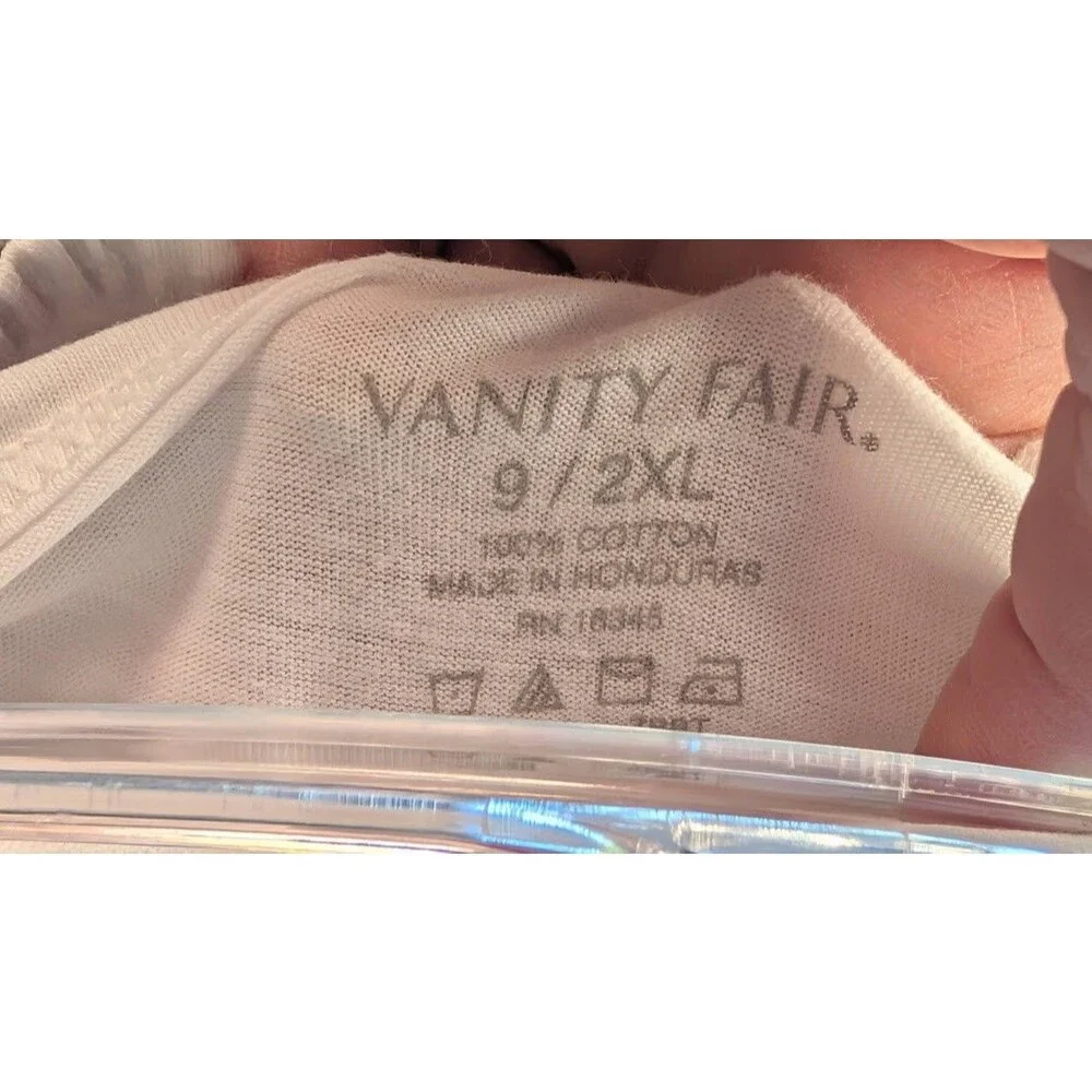 Vanity Fair BRIEFS Underwear 9 2XL Perfectly Yours 15320 White 100% COTTON 3PK